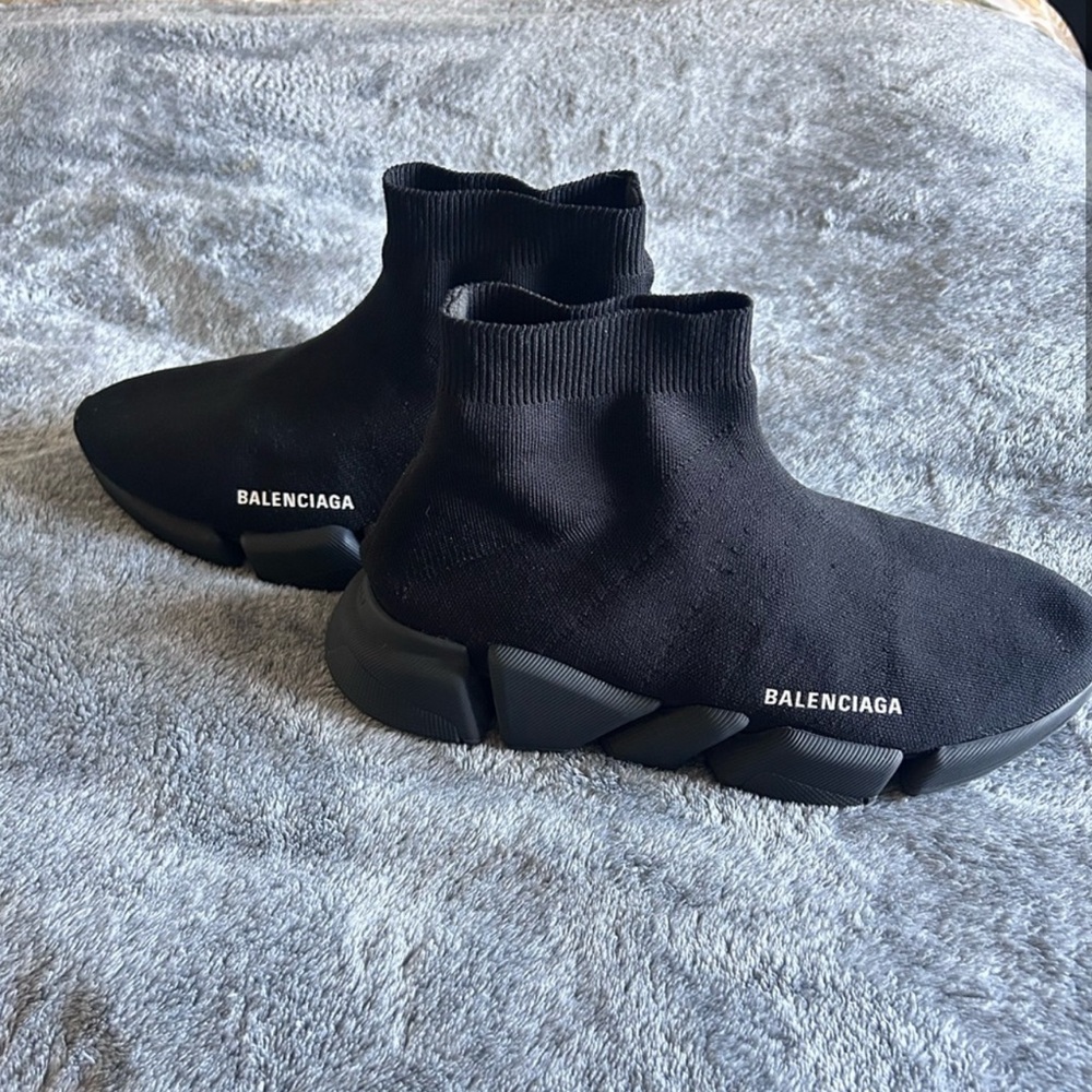 Balenciaga Black Knit Sneakers